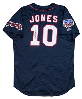 1997 Chipper Jones All-Star Game Used & Signed National League Batting Practice Jersey (JSA)
